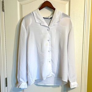 White Button-Up Blouse